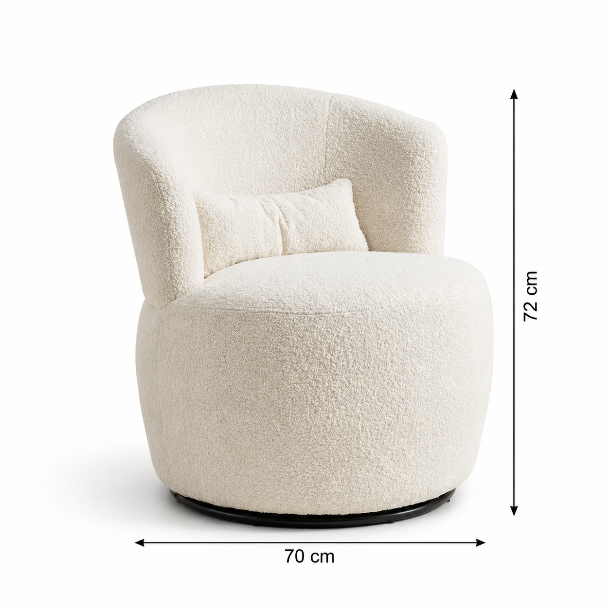 Pouf rond bouclette
