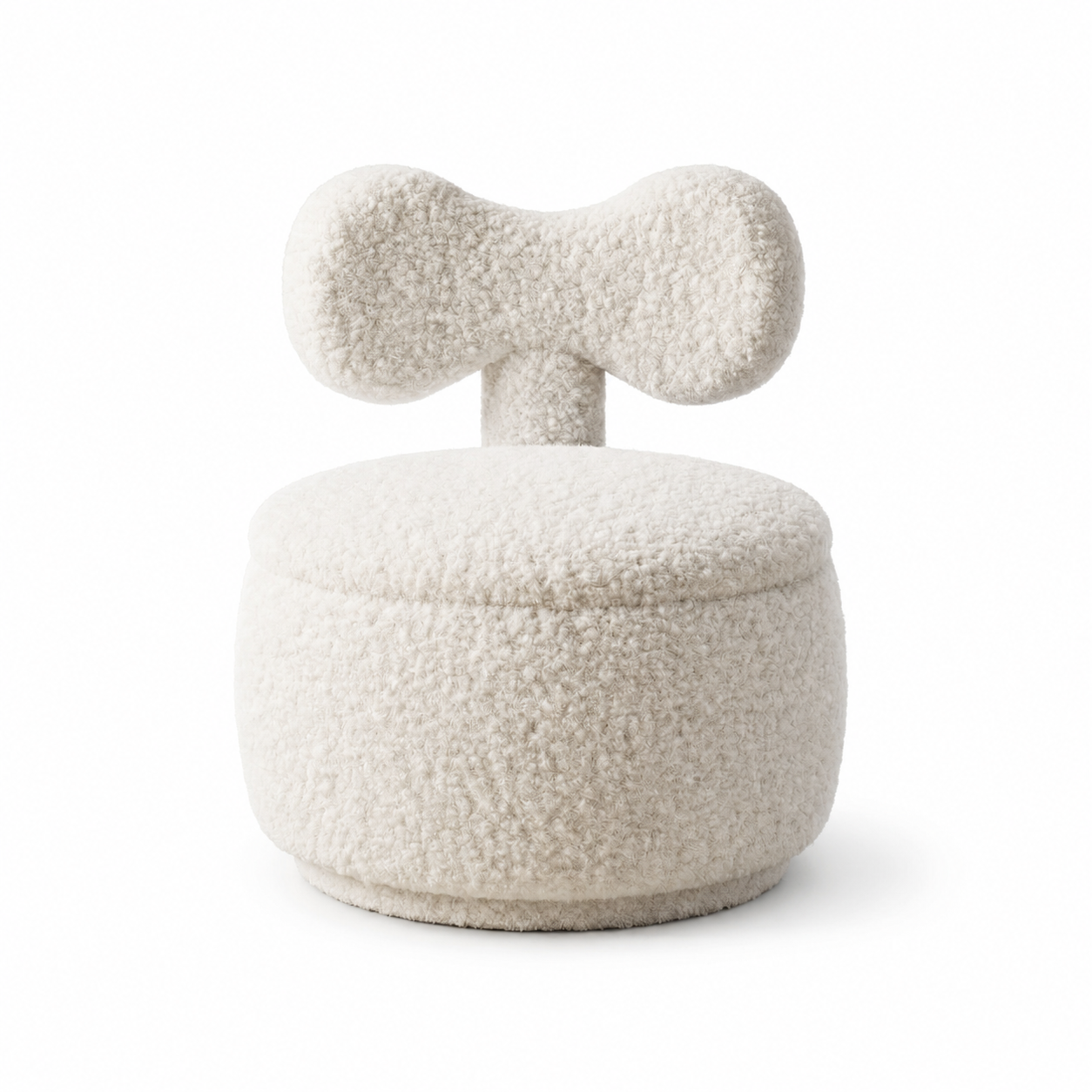 Pouf rangement bouclette