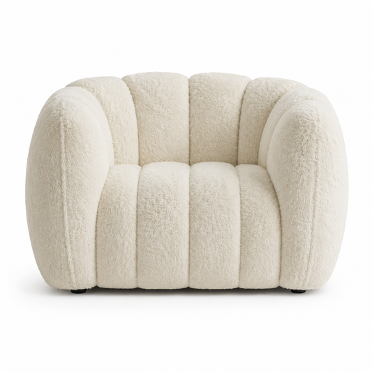 Fauteuil pouf bouclette