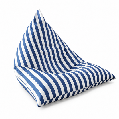 Pouf extérieur rayé