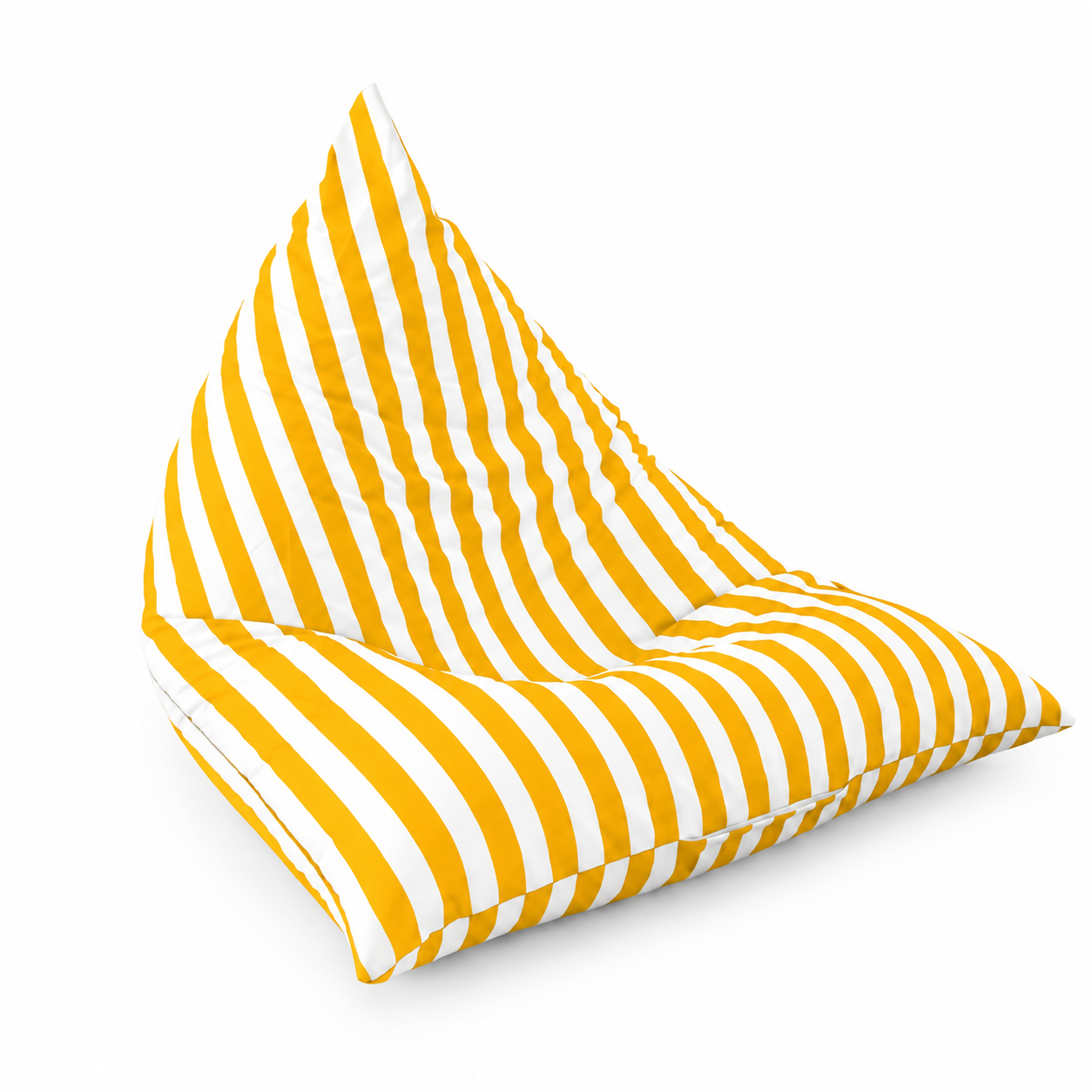 Pouf extérieur rayé