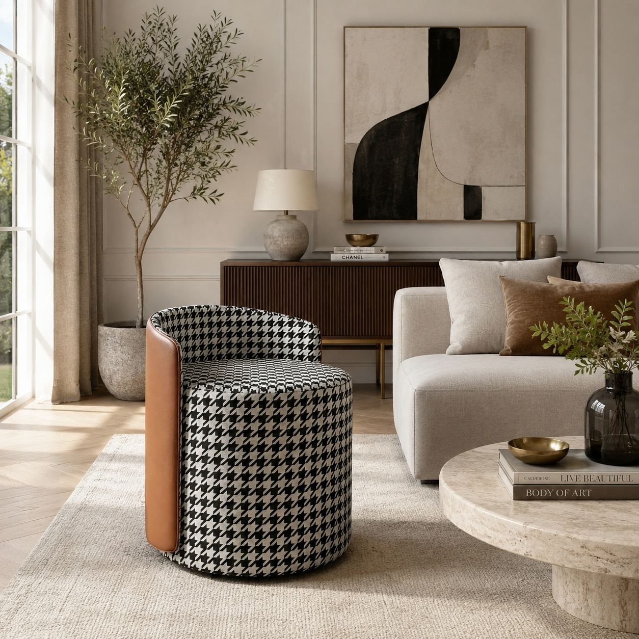 Pouf tabouret salon