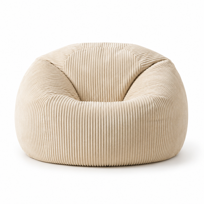 Pouf velours côtelé