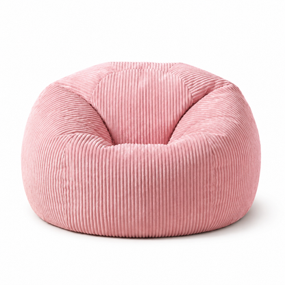 Pouf velours côtelé