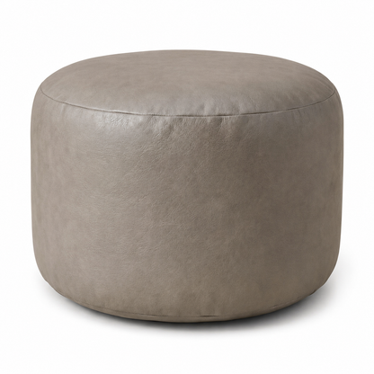 Pouf blanc rond