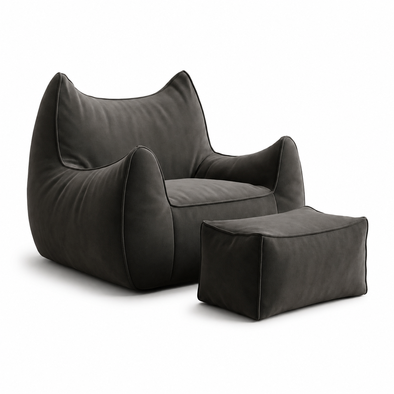 Fauteuil salon pouf