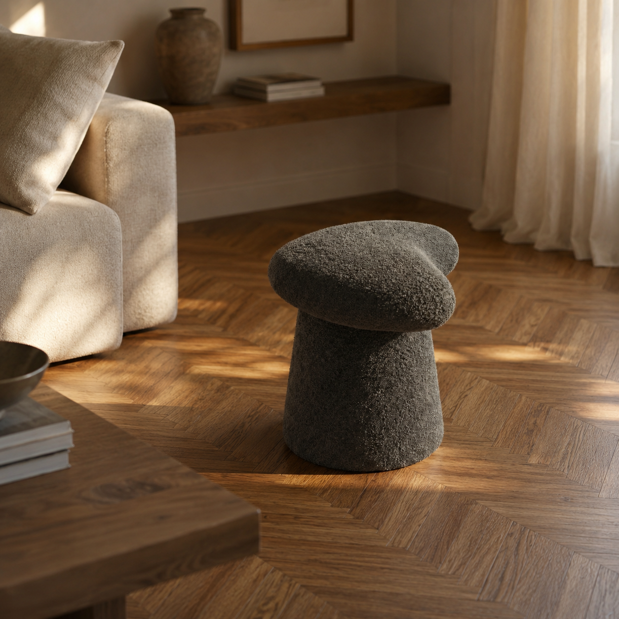 Pouf bouclette design