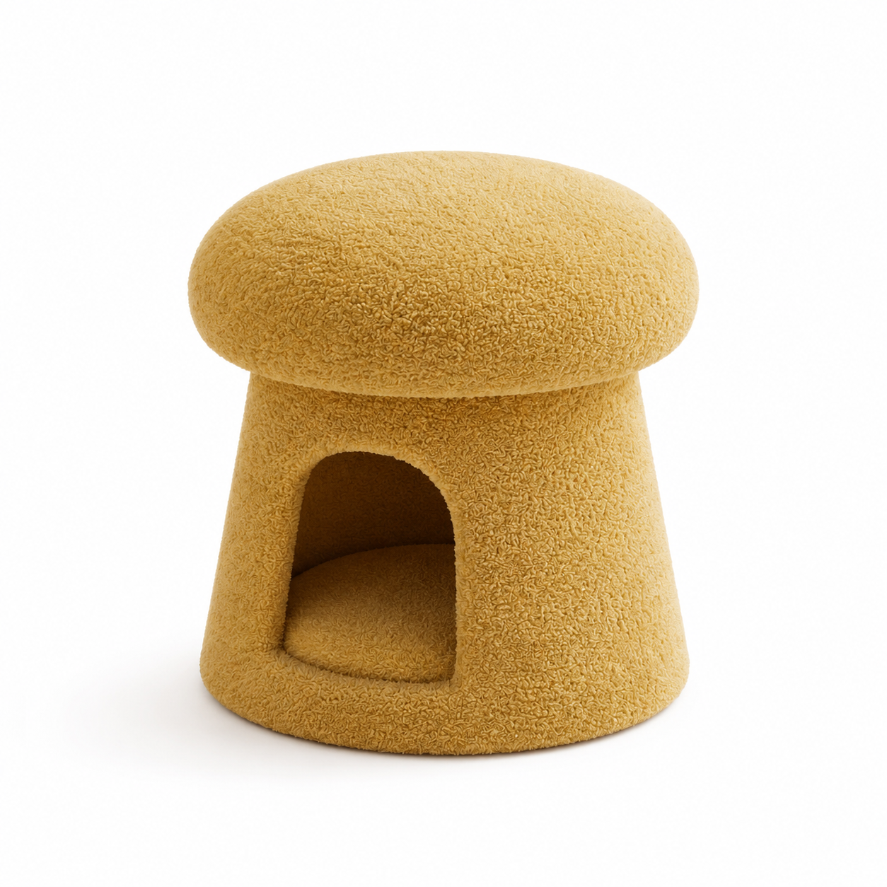 Pouf bouclette rangement