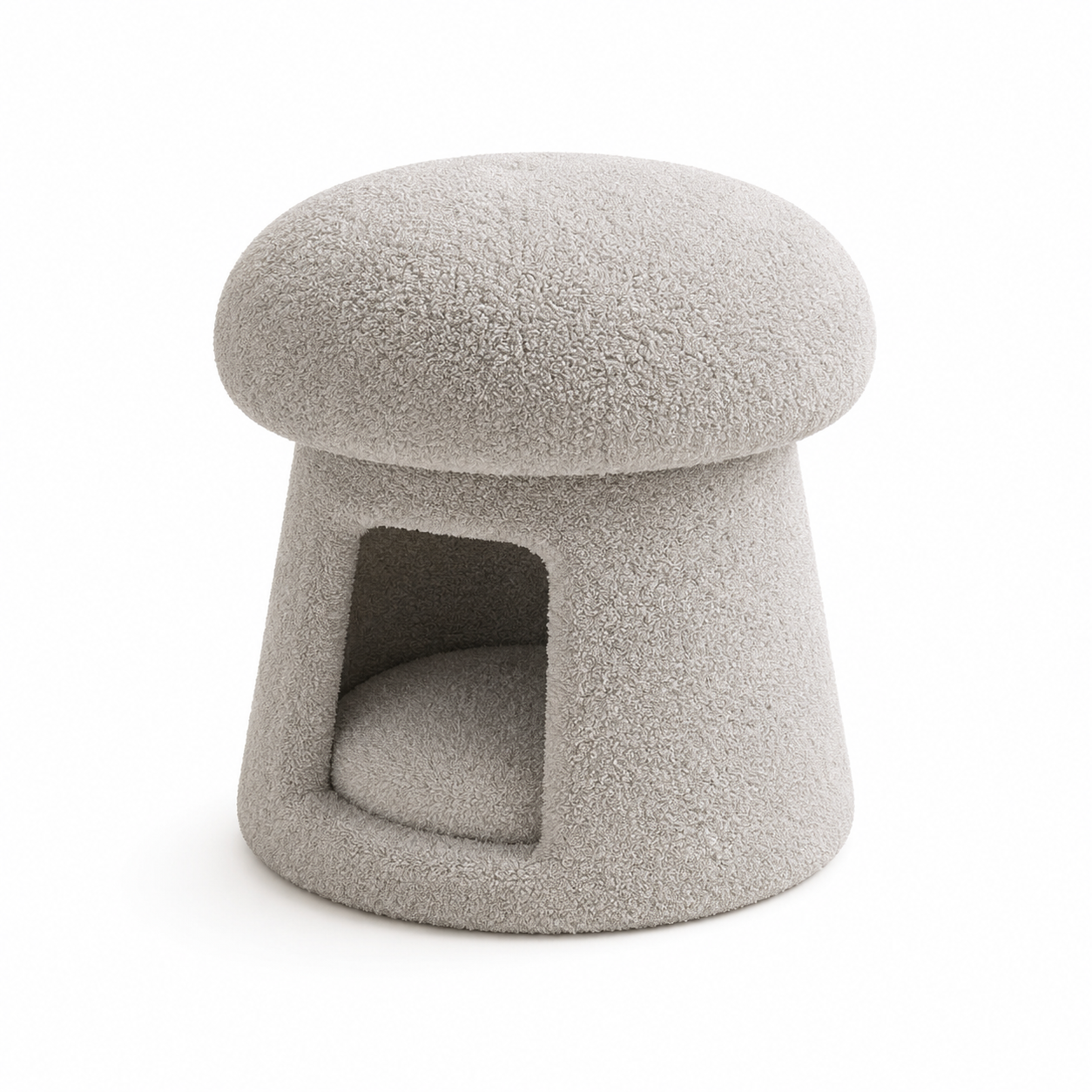 Pouf bouclette rangement