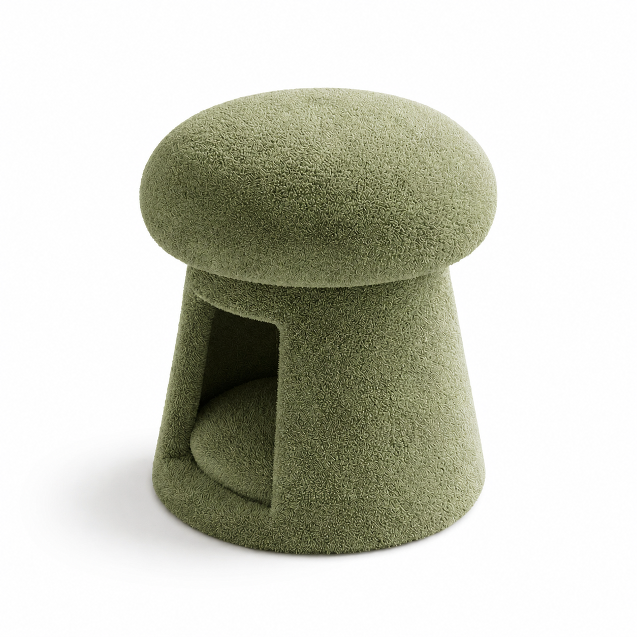 Pouf bouclette rangement