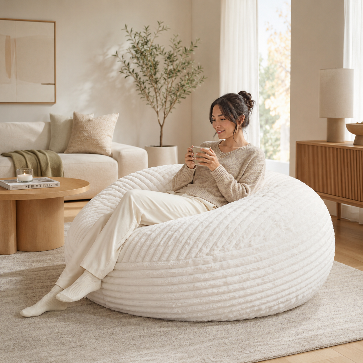 Pouf XXL salon