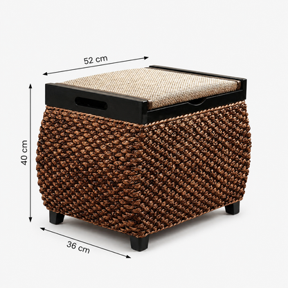 Pouf coffre en bois