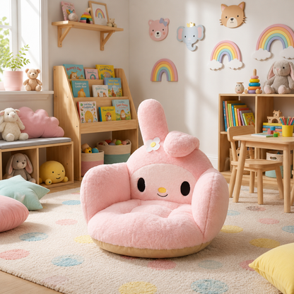 Pouf rose pour enfant