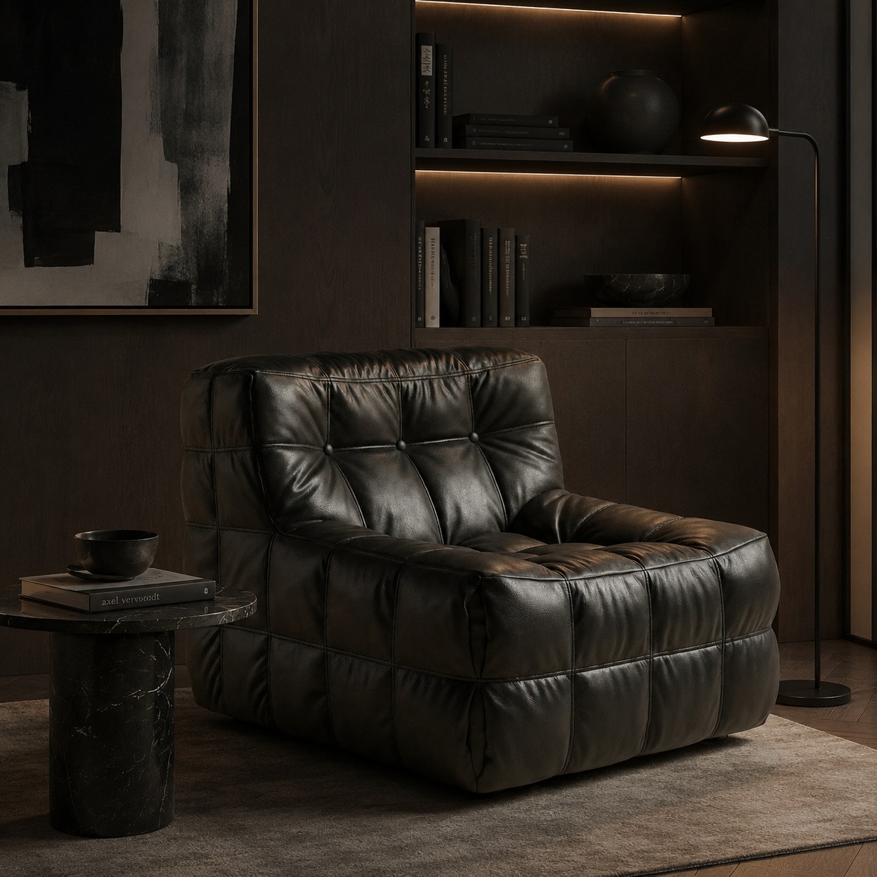 Pouf fauteuil élégant