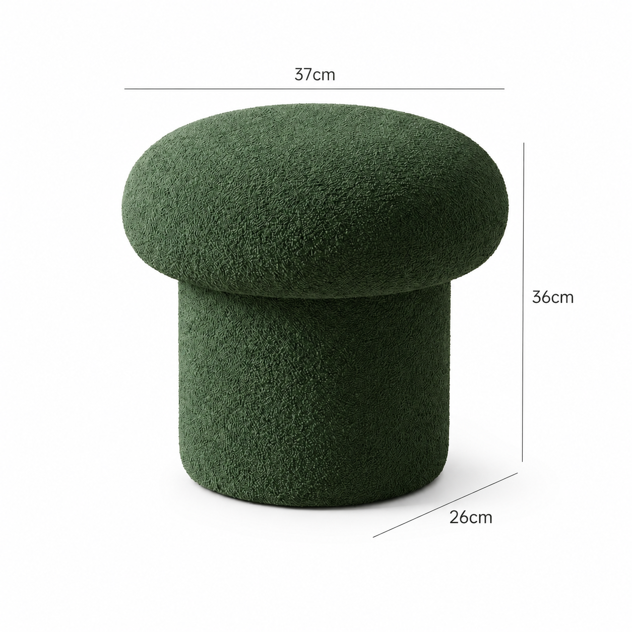 Pouf bouclette rond