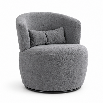Pouf rond bouclette
