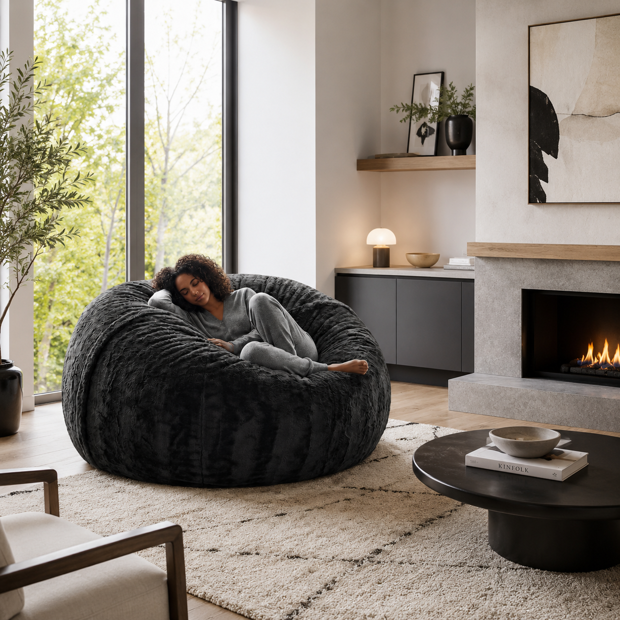 Pouf poire géant