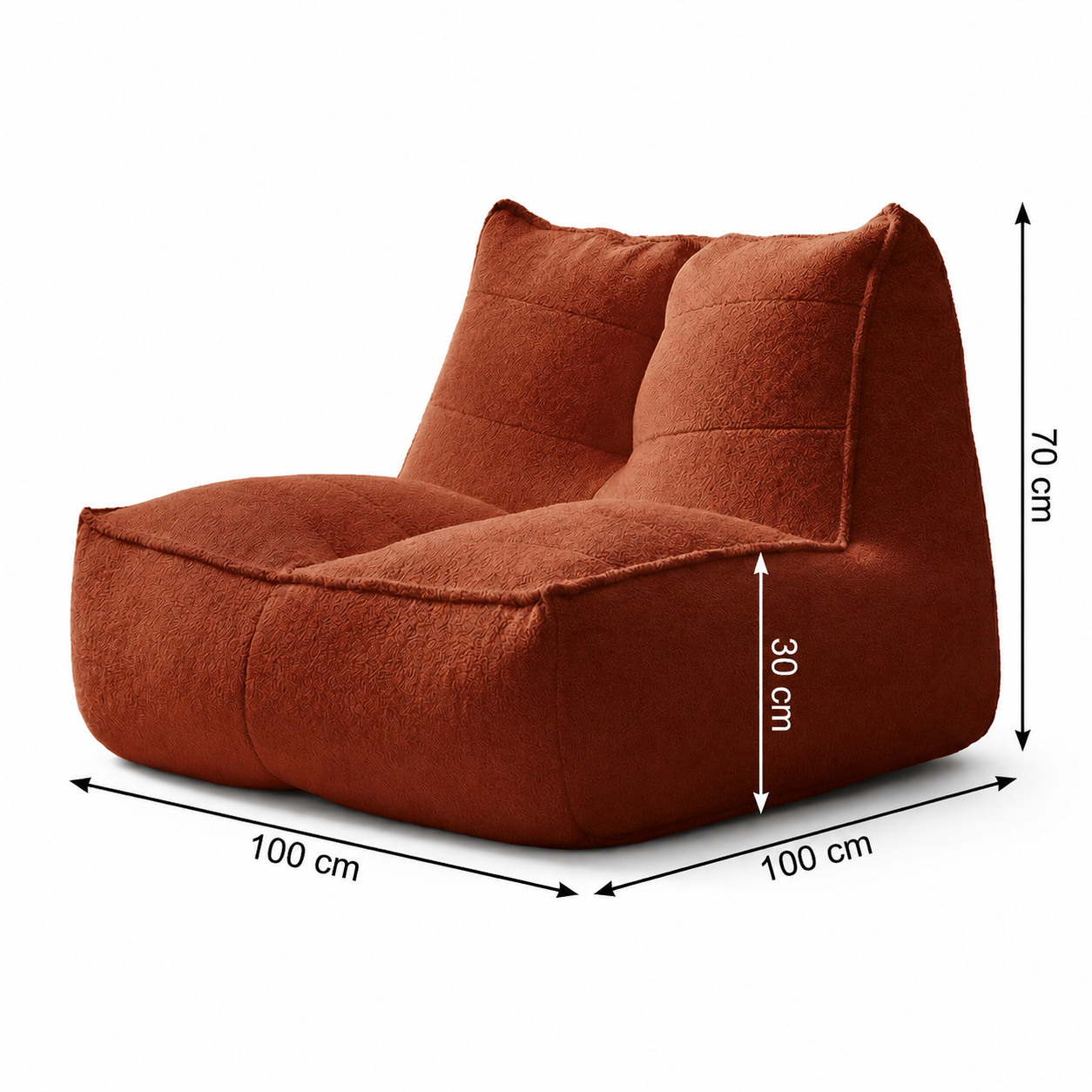 Fauteuil pouf coton