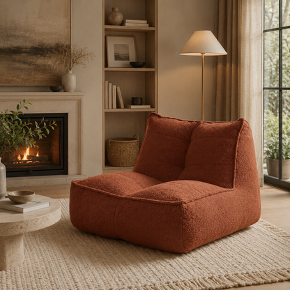 Fauteuil pouf coton