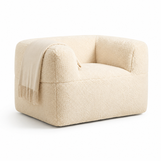 Fauteuil pouf fourrure