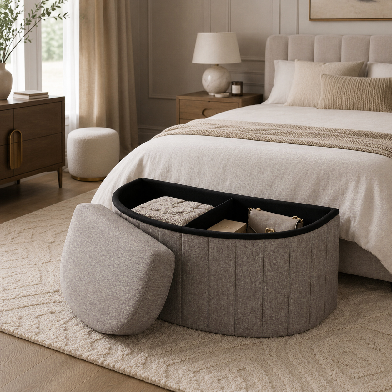 Pouf avec coffre