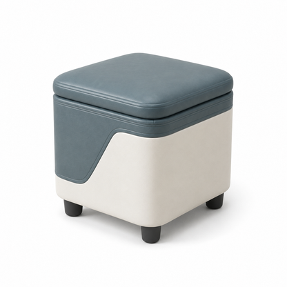 Pouf coffre cuir