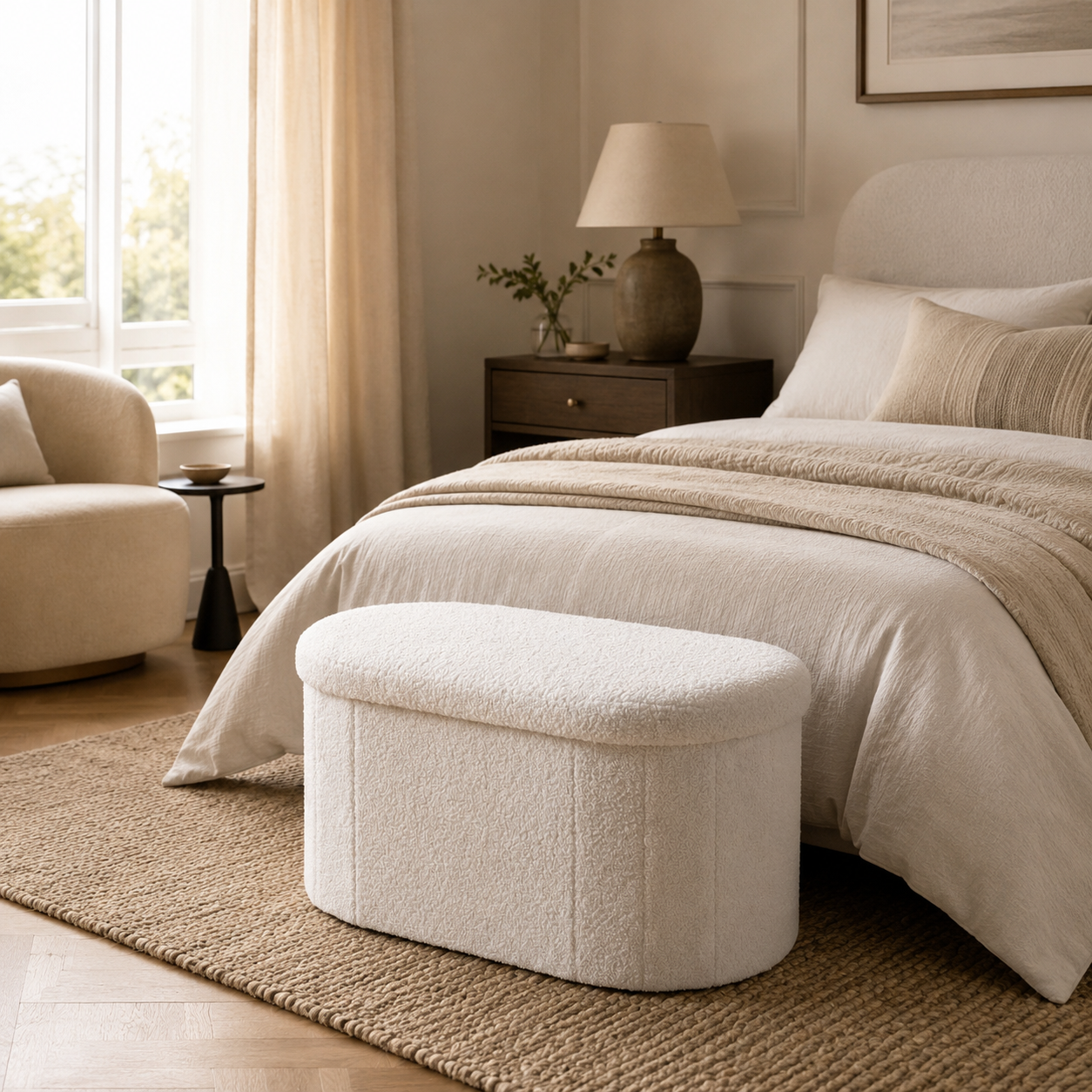 Coffre pouf de rangement