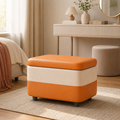 Coffre de rangement pouf