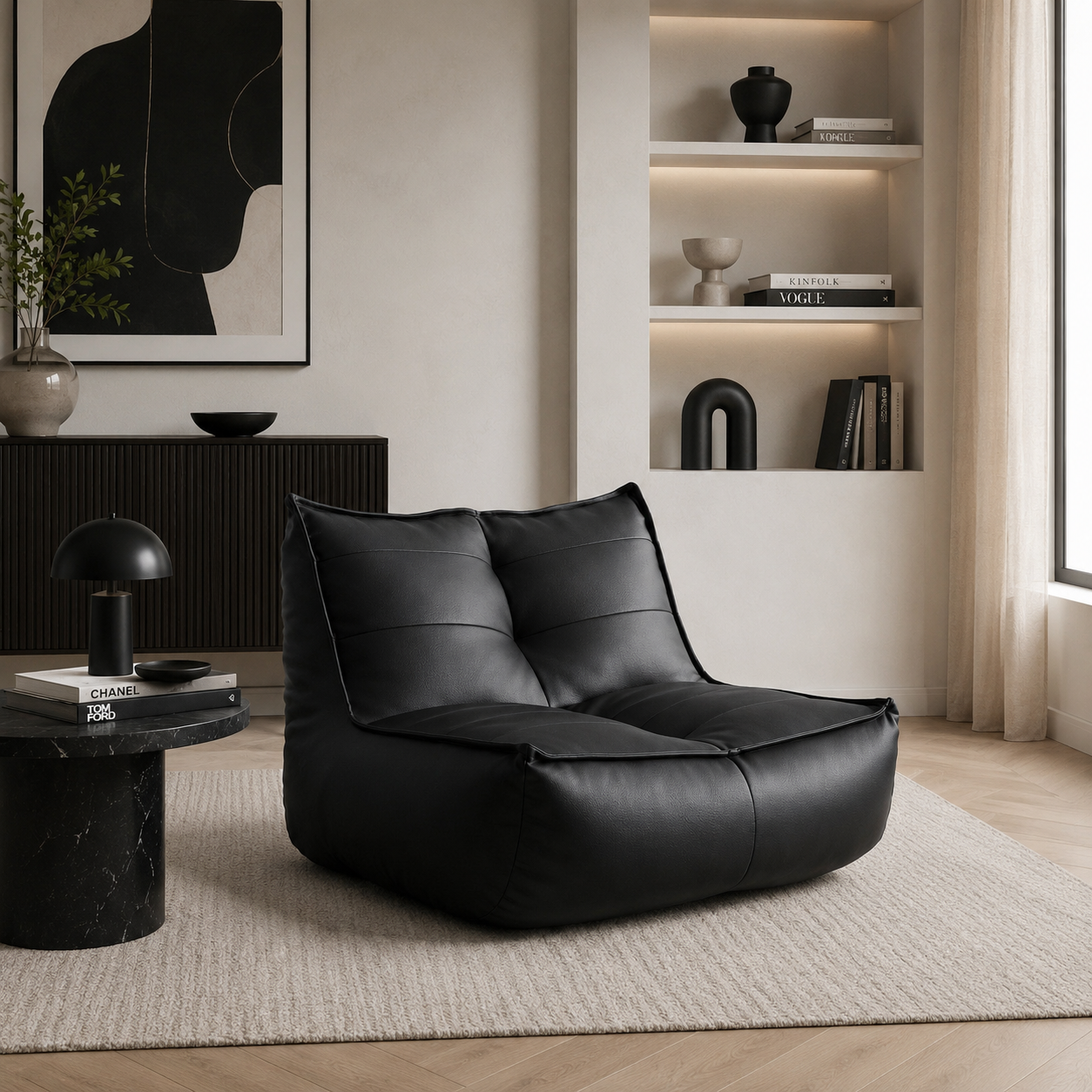 Gros fauteuil pouf