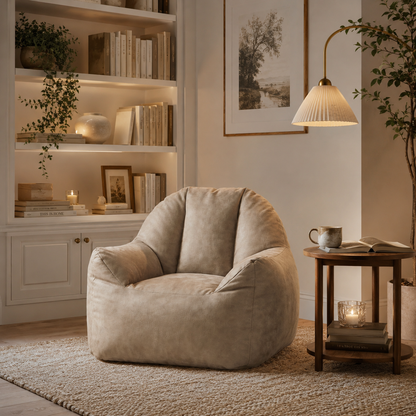Pouf en cuir premium