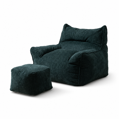 Fauteuil avec pouf intégré