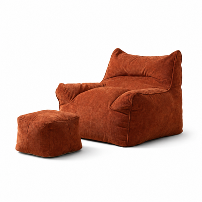 Fauteuil avec pouf intégré