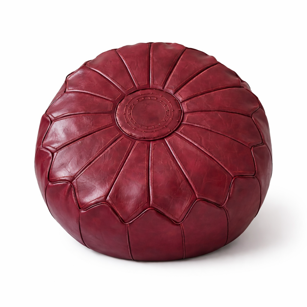 Pouf cuir marocain