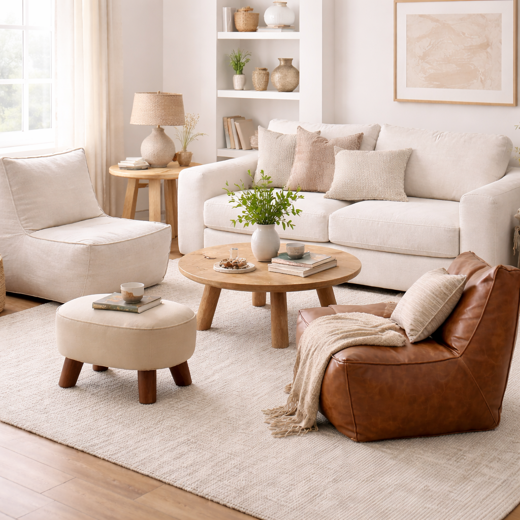 Fauteuil pouf intérieur