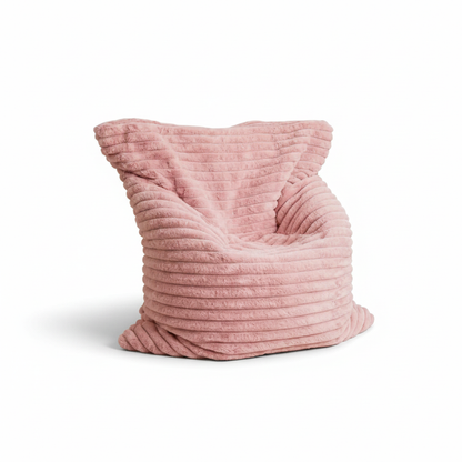 Gros pouf Rose fond blanc